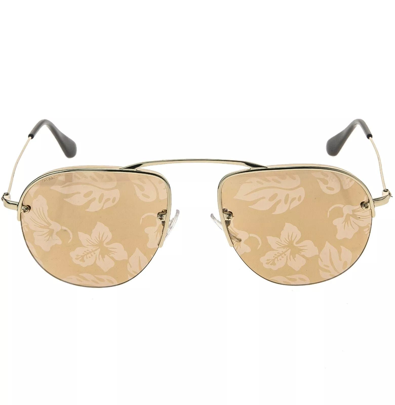 Prada PRADA 58O TEDDY PR58OS Aviator Gold Mirrored Sunglasses Size ONE SIZE - 5 Thumbnail