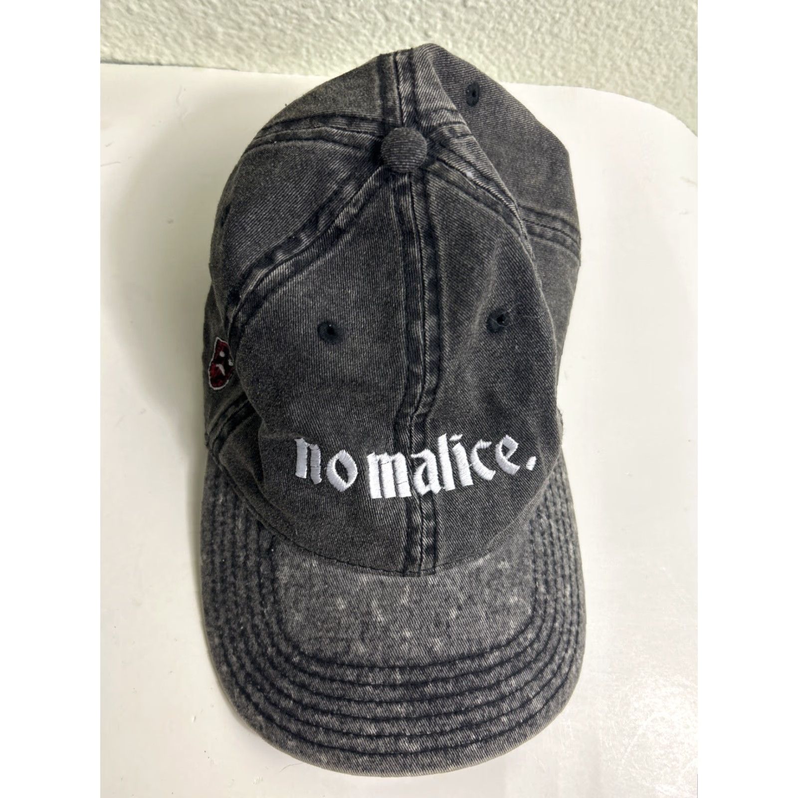 Vintage No Malice Gray Denim Dad Hat Strapback “judge Ye Not” Adjustable Size ONE SIZE - 4 Thumbnail