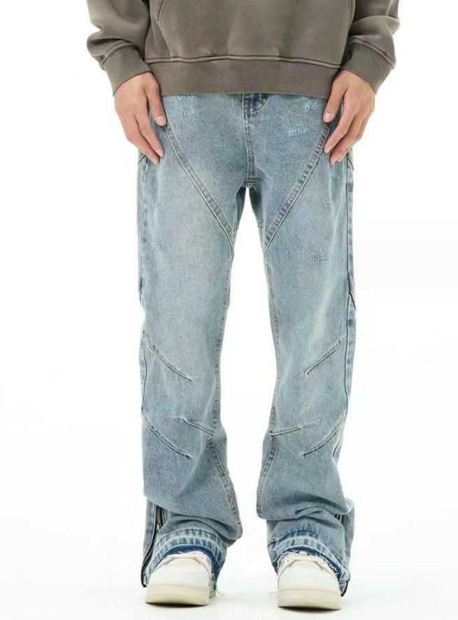 Japanese Brand × Jean Heavyweight street wash micro flare jeans Size US 34 / EU 50 - 2 Thumbnail