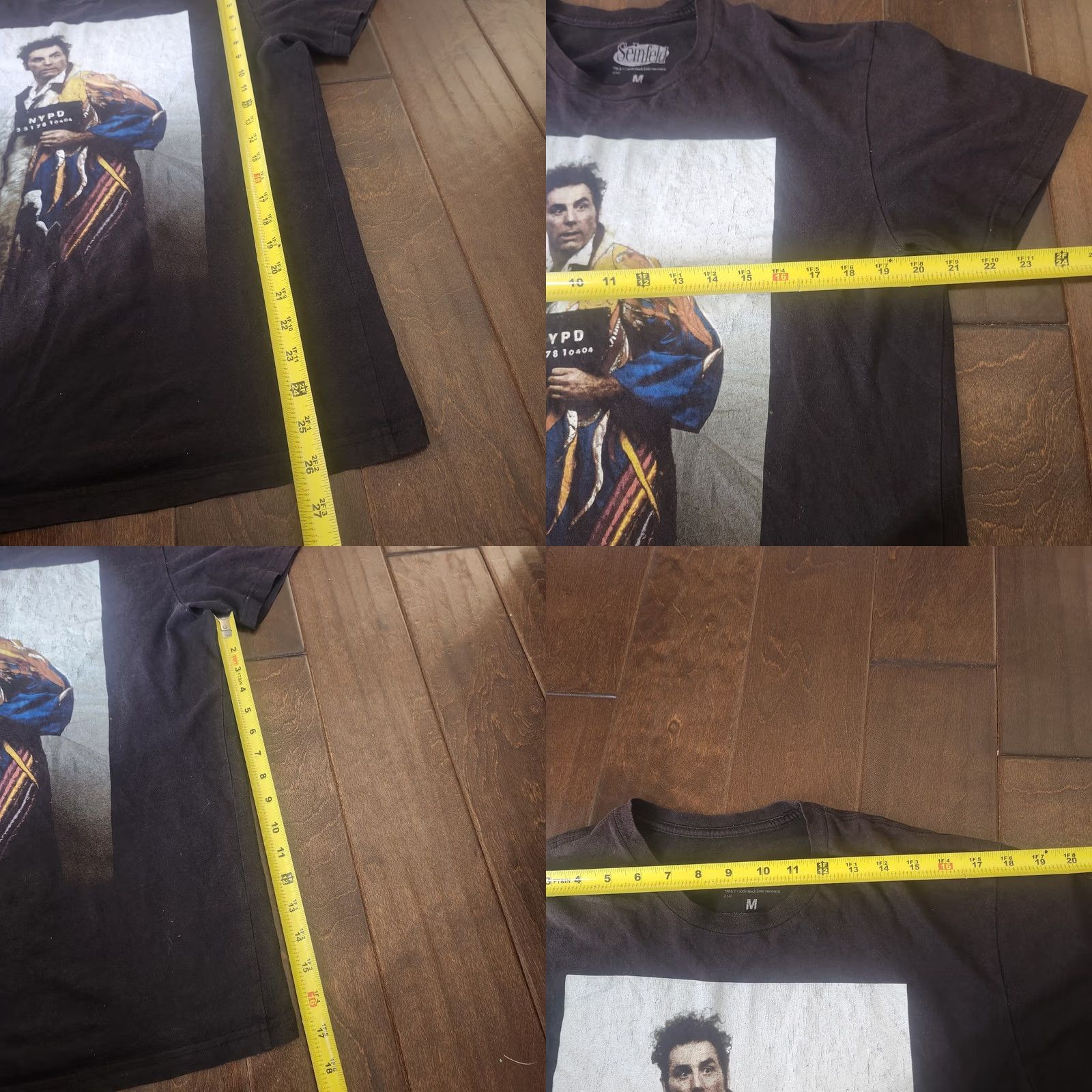 Vintage VINTAGE Seinfeld Kramer Mugshot T Shirt Mens M Black Graphic Tee Castle Rock Size US M / EU 48-50 / 2 - 8 Thumbnail