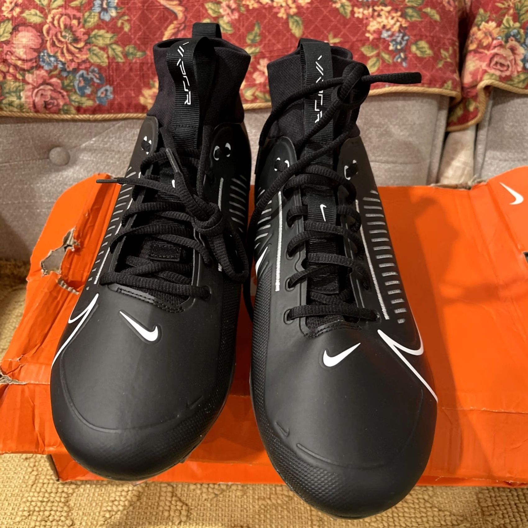Nike Nike Vapor Edge Pro 360 2 Football Cleats Mens 14 Black White DA5456-010 Size US 13 / EU 46 - 5 Thumbnail