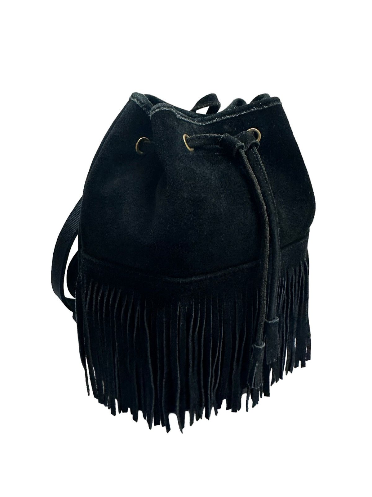 Genuine Leather × Japanese Brand Vintage SAC Leather Fringe Rucksack Backpack Size ONE SIZE - 4 Thumbnail