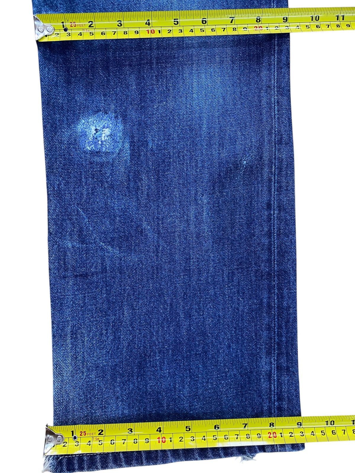 Diesel Diesel X Selvedge Distressed Blue Wash Straight Leg Jeans Size US 30 / EU 46 - 9 Thumbnail