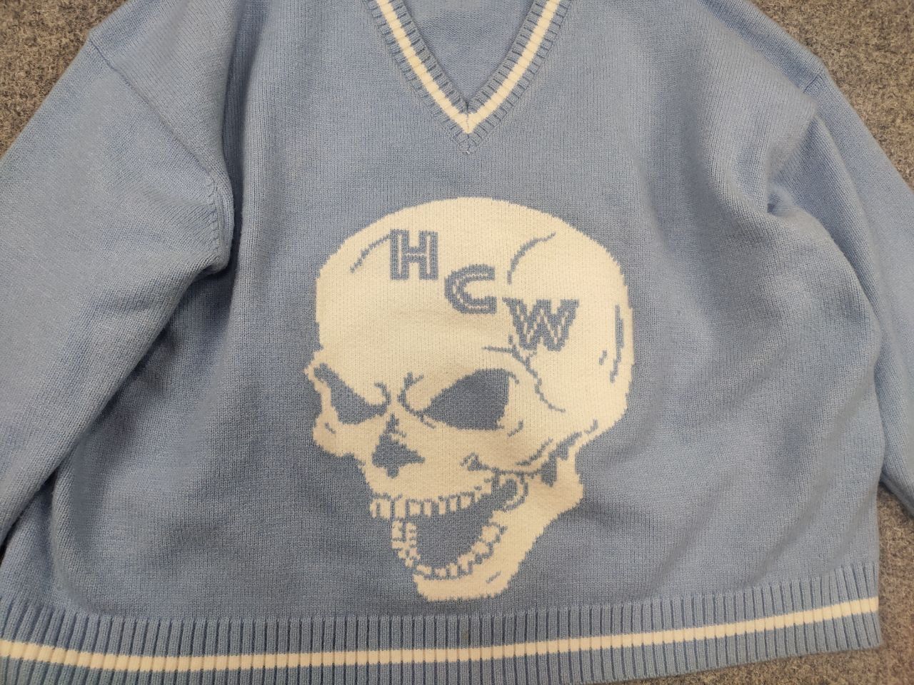 Japanese Brand Heaven Can Wait Design Skull Logo V Chek Oversized sweater Size US S / EU 44-46 / 1 - 4 Thumbnail