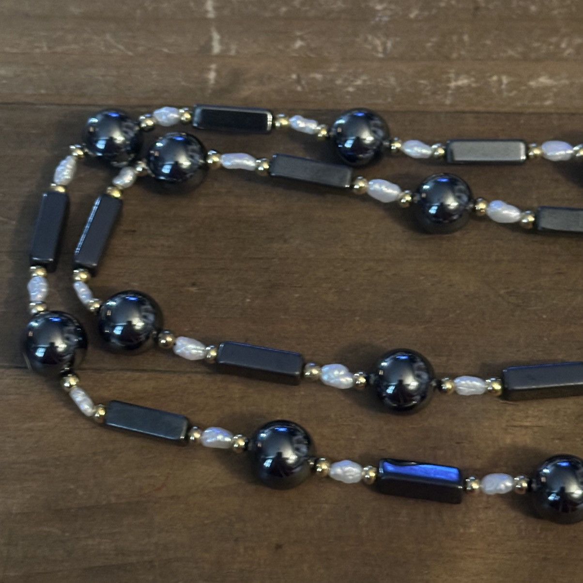 Other Hematite and freshwater pearl bead necklace Size ONE SIZE - 3 Thumbnail