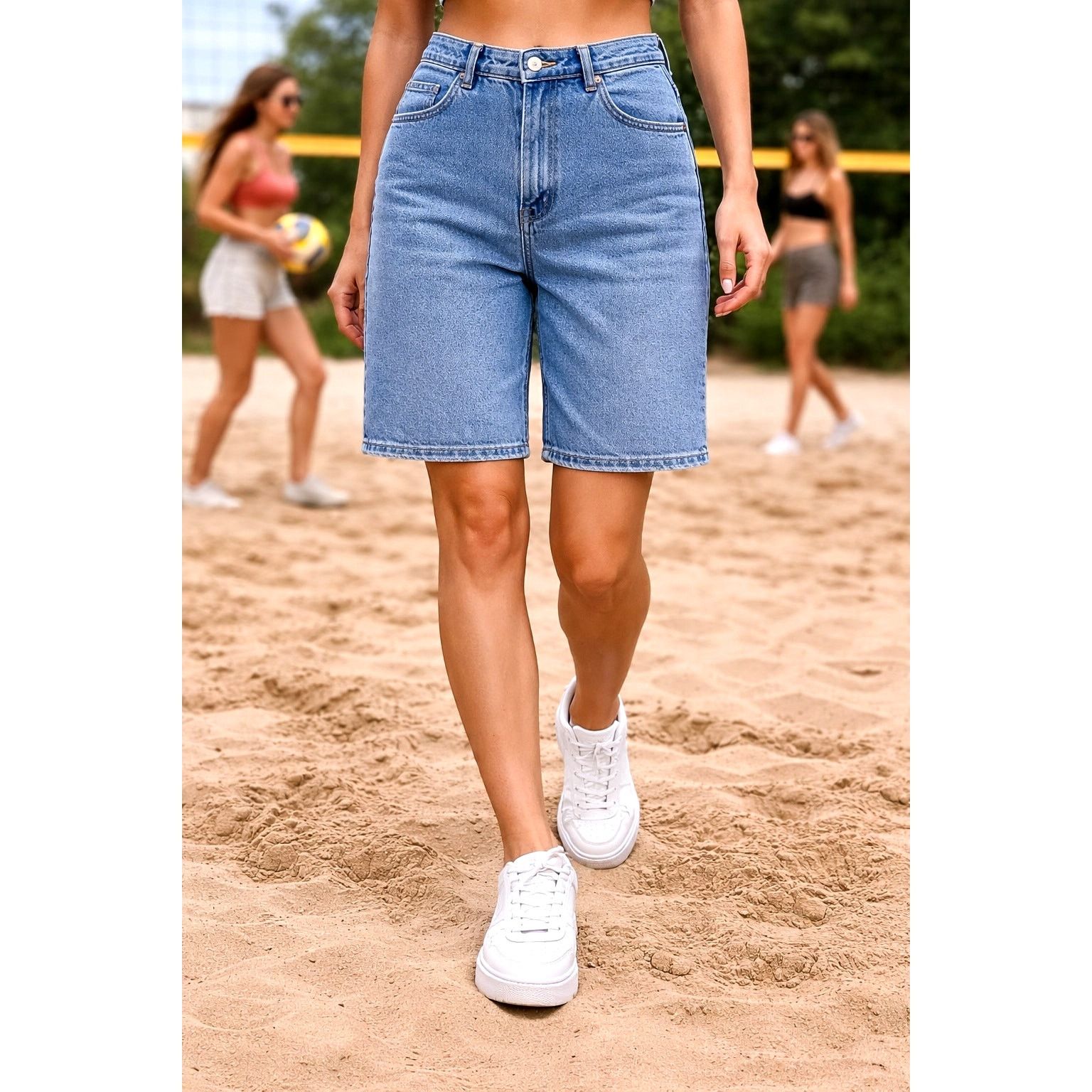 Free People Free People Rolla's Mirage Long Shorts - Lt Blue - 31 Size 31" - 1 Thumbnail