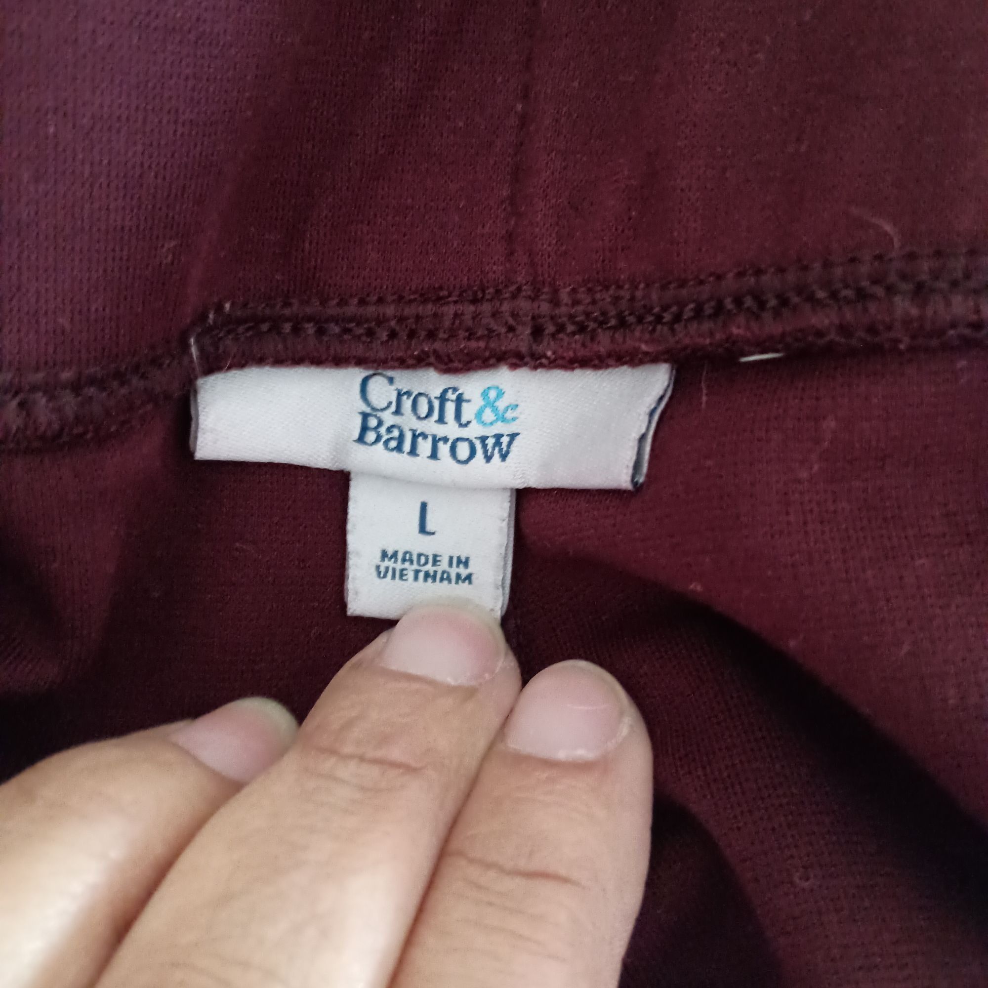 Croft & Barrow Croft & Barrow Seamed Ponte Pants Sz L Burgundy Tummy Contro Size 36" / US 14 / IT 50 - 3 Thumbnail