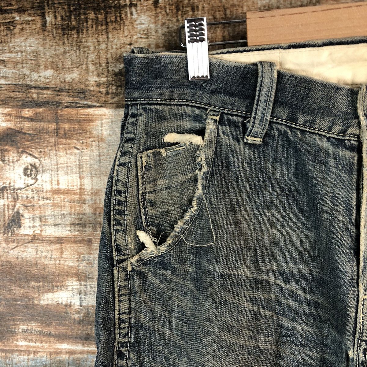Levi's Levis vintage Black Distressed Denim Pants #A2155 Size US 30 / EU 46 - 7 Thumbnail