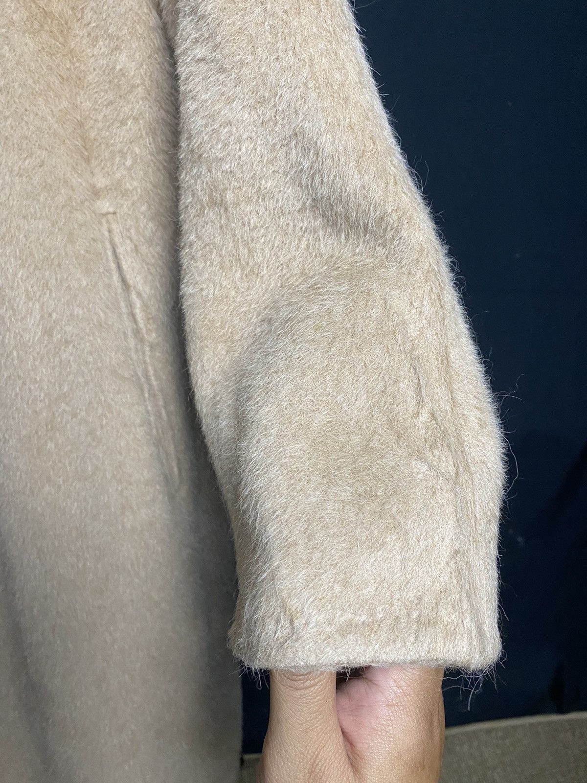 Max Mara Max Mara Biege Wool Fur Long Coat Jacket Size L / US 10 / IT 46 - 4 Thumbnail