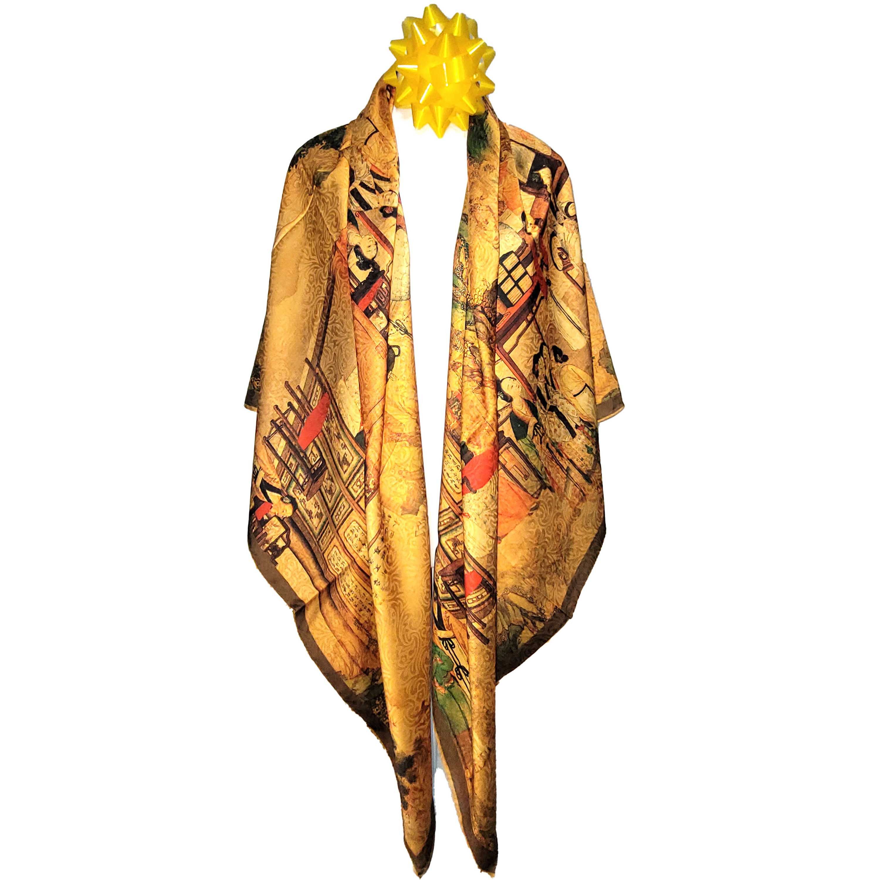 Other NWT Double Sided Silk Scarf 52"x52" Large Square Wrap 3248 Size ONE SIZE - 5 Thumbnail