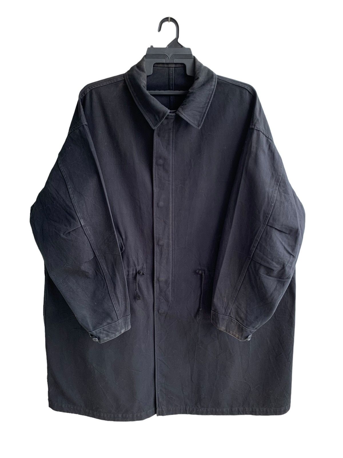 Yohji Yamamoto 🔥Rare Vintage Ys Yohji Yamamoto Long Coat Cotton Black Man Size US M / EU 48-50 / 2 - 2 Thumbnail