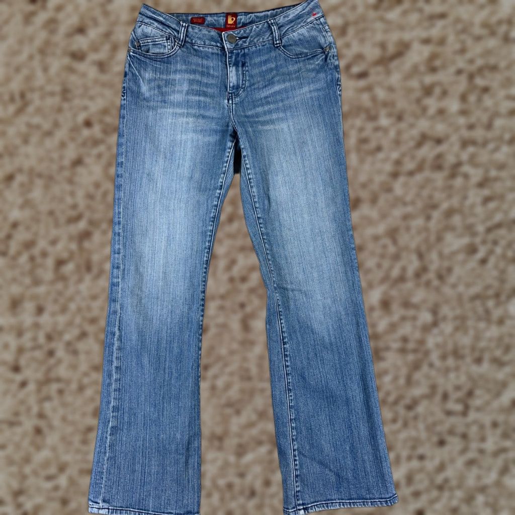 Denime OOH LA LA Jeans Womens 10 Blue Denim Bootcut Mid Rise Embroidered Vintage No Size 32" / US 10 / IT 46 - 1 Thumbnail