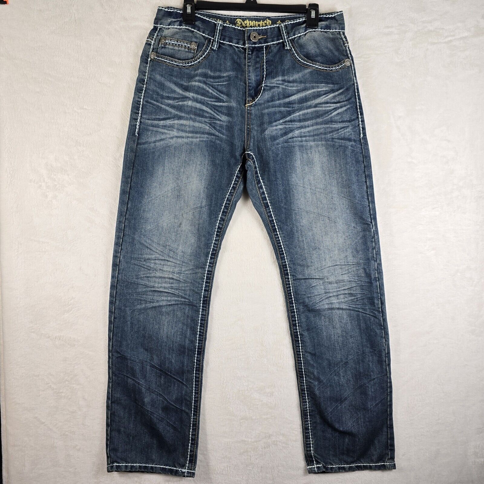 Other Departed Jeans Mens 34X32 Blue Denim Classic McFadden Ave Size US 34 / EU 50 - 2 Thumbnail