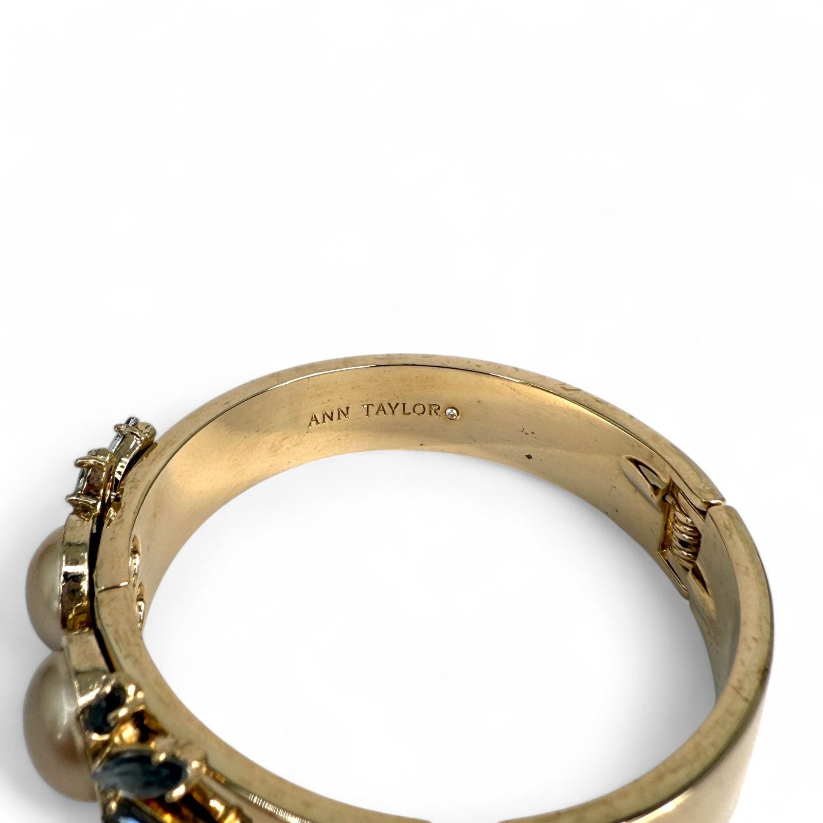 Ann Taylor Ann Taylor Hinge Clamper Bangle Bracelet Rhinestone Size ONE SIZE - 3 Thumbnail