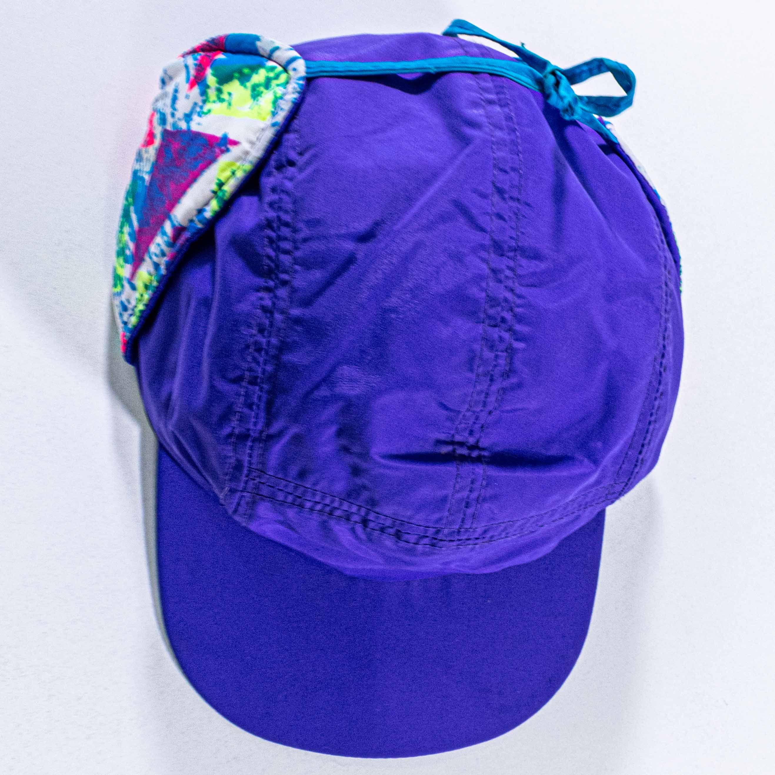 Columbia Columbia 5 Panel Trapper Hat 90s USA Quilted Neon Cap Medium Size ONE SIZE - 6 Thumbnail