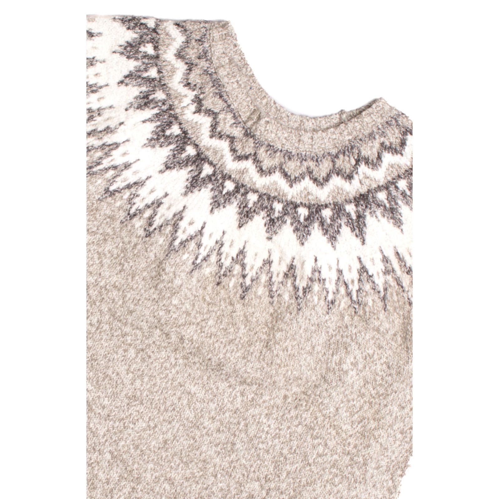 X-LARGE VINTAGE Wind River Fair Isle Sweater X-Large Gray Nordic Knit Pullover 1061 Size XL / US 12-14 / IT 48-50 - 2 Thumbnail