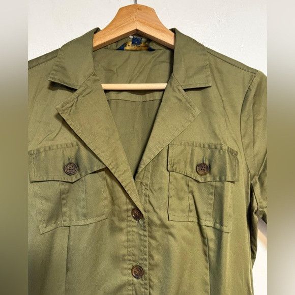 Brooks Brothers Brooks Brothers Green Button-Down Shirt Dress Sz 6 Size M / US 6-8 / IT 42-44 - 3 Thumbnail