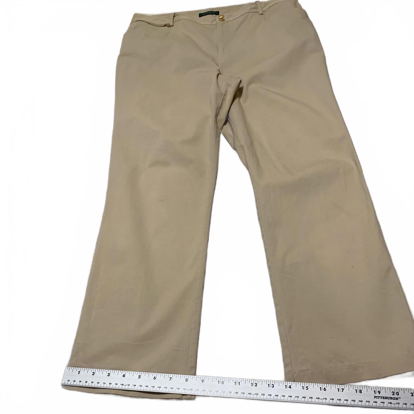 Lauren Ralph Lauren Lauren Ralph Lauren Women's Size 16 Beige Khaki Chino Pants Size 38" / US 16 / IT 52 - 7 Thumbnail