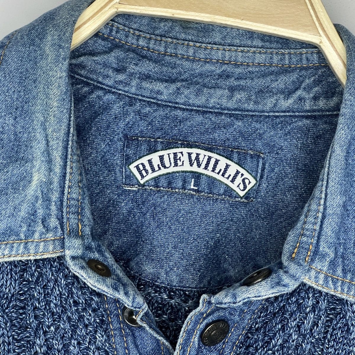 Japanese Brand × Vintage BLUE WILLIS KNIT VINTAGE SWEATER AVANT GARDE GRUNGE STYLE Size US L / EU 52-54 / 3 - 5 Thumbnail