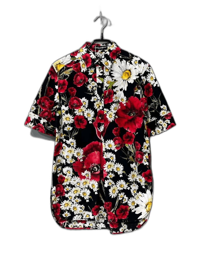 Dolce & Gabbana Floral Short Sleeve Button-Up Shirt Size US S / EU 44-46 / 1 - 1 Thumbnail