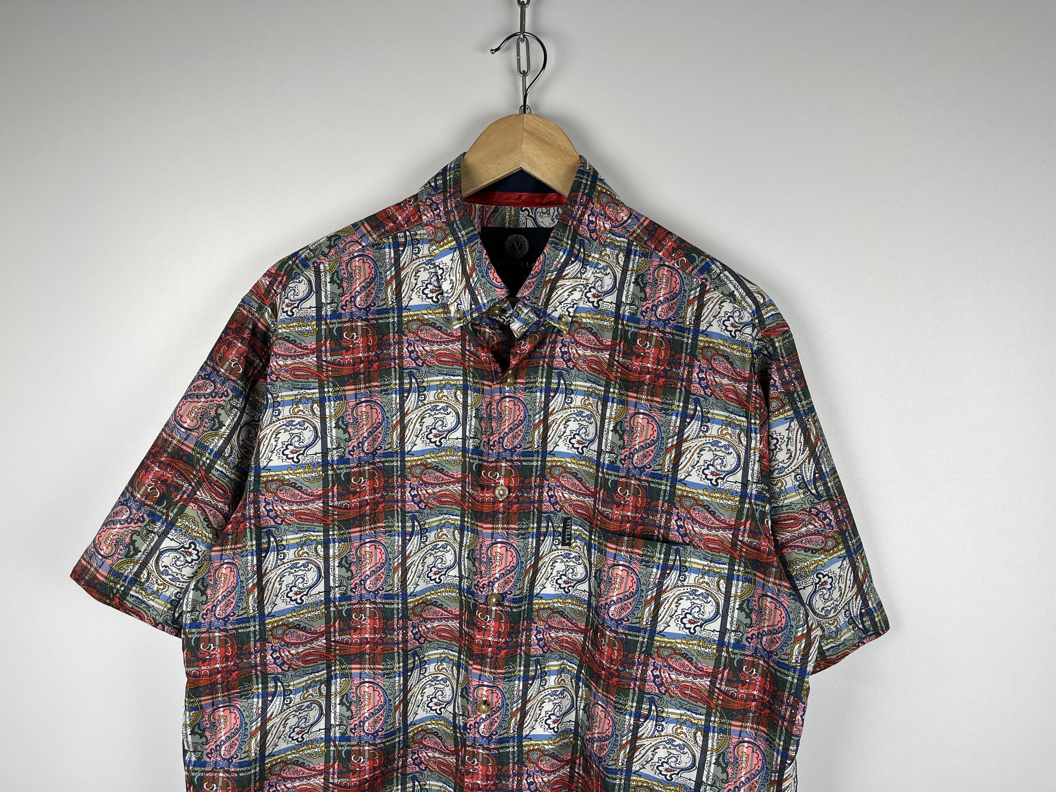 Viyella Viyella Paisley Check Pattern Short Sleeve Shirt Size US L / EU 52-54 / 3 - 3 Thumbnail