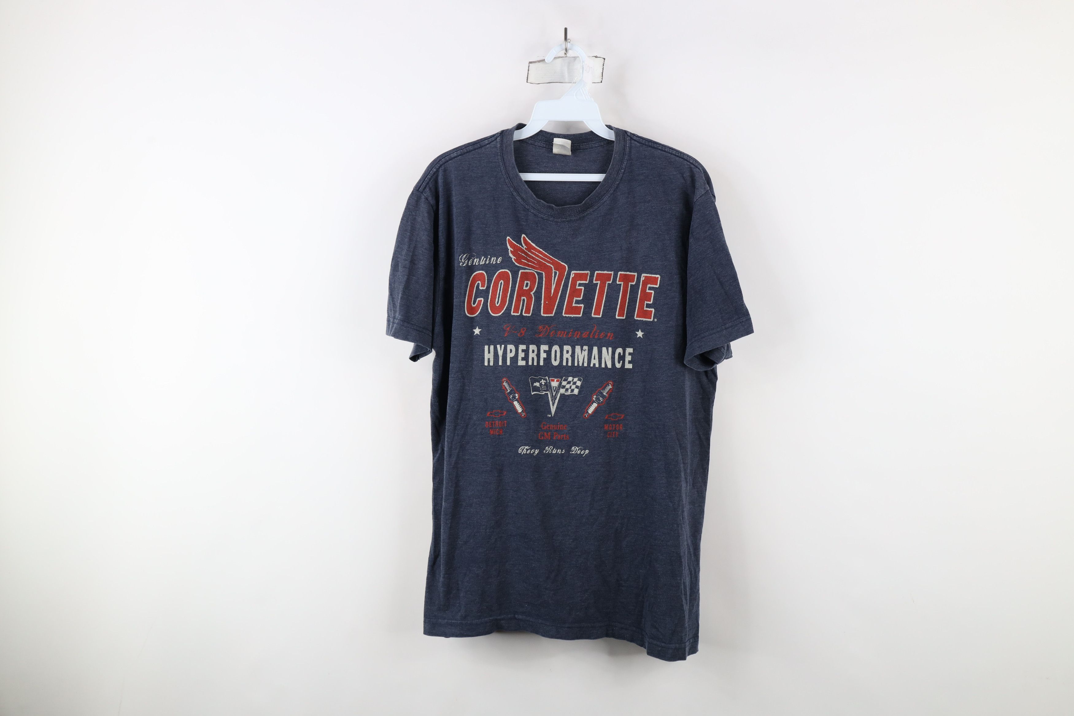 Vintage Vintage Y2K Spell Corvette Car Racing Jersey Knit T-Shirt Size US L / EU 52-54 / 3 - 1 Thumbnail