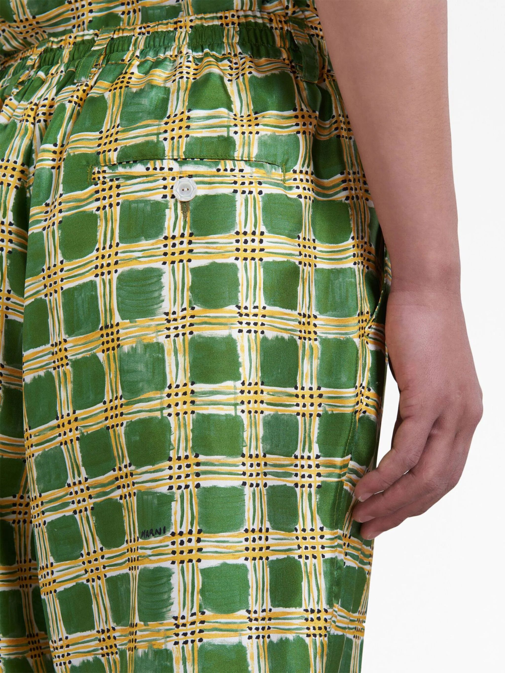 Marni o1w1db10824 Check Fields Silk Short in Multicolor Size US 30 / EU 46 - 5 Thumbnail