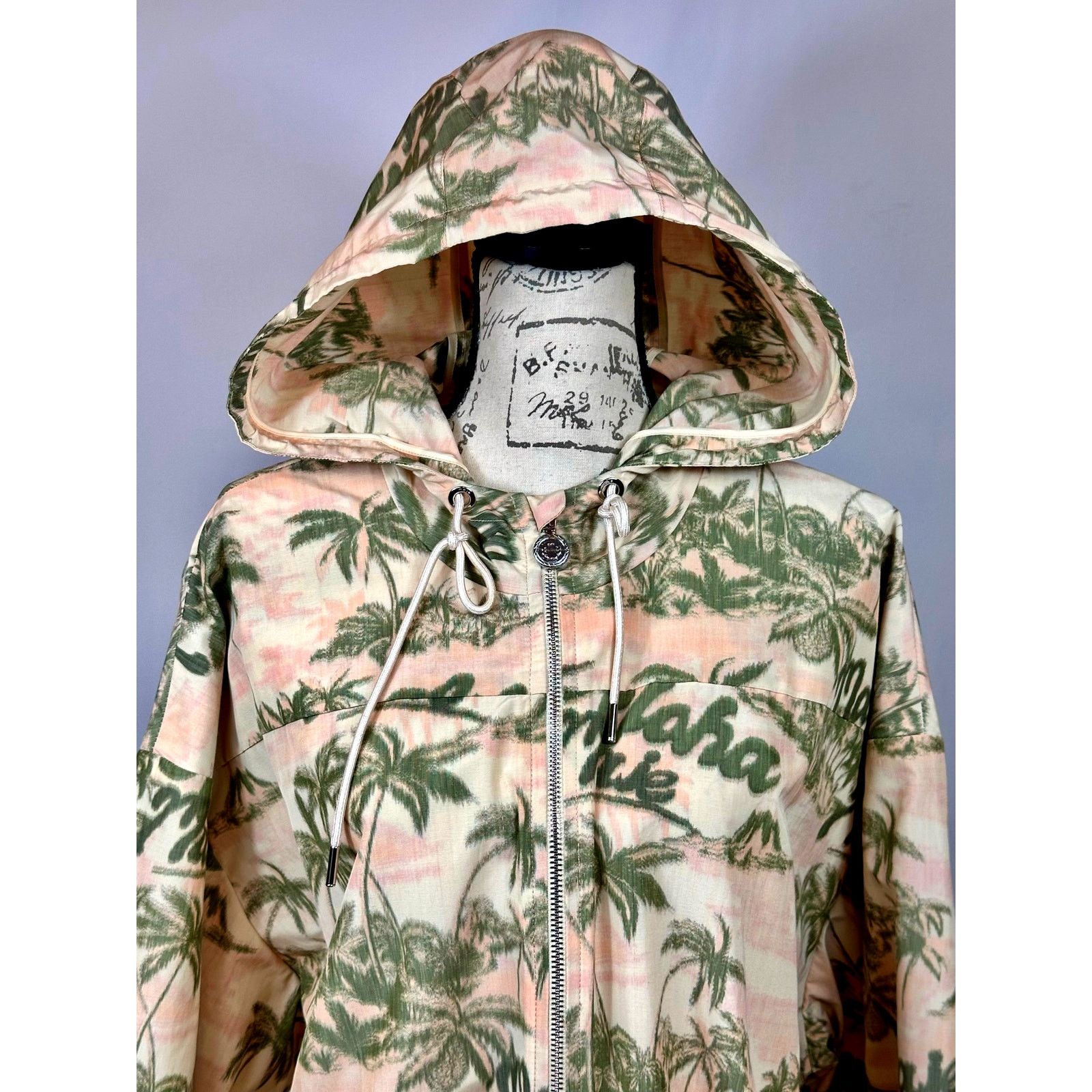 Maje Maje Palm Tree Print Jacket with hood Size 38 (M) Size M / US 6-8 / IT 42-44 - 13 Thumbnail