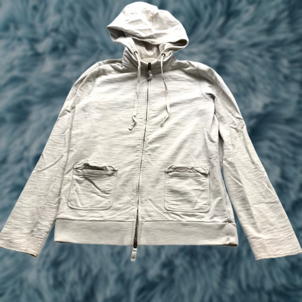 J.Crew J.Crew Hoodie Sweatshirt Jacket Women M Tan Full Zip Pockets Drawstring Crew Neck Size M / US 6-8 / IT 42-44 - 1 Thumbnail