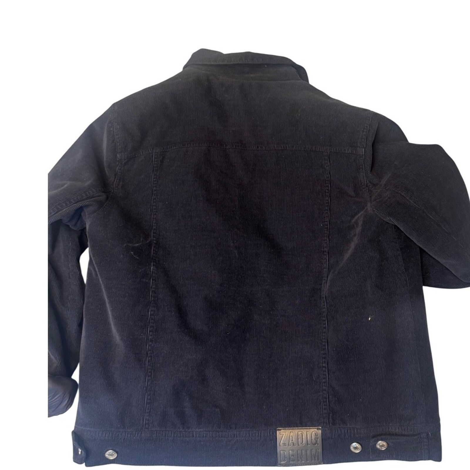 Zadig & Voltaire ZADIG & VOLTAIRE Corduroy Trucker Jacket Navy Blue Size US XXS / EU 40 - 7 Thumbnail