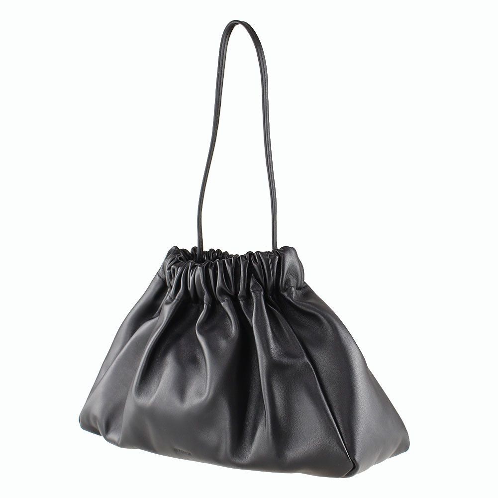 Jil Sander Shoulder Bag Pochette Drawstring Bag Black