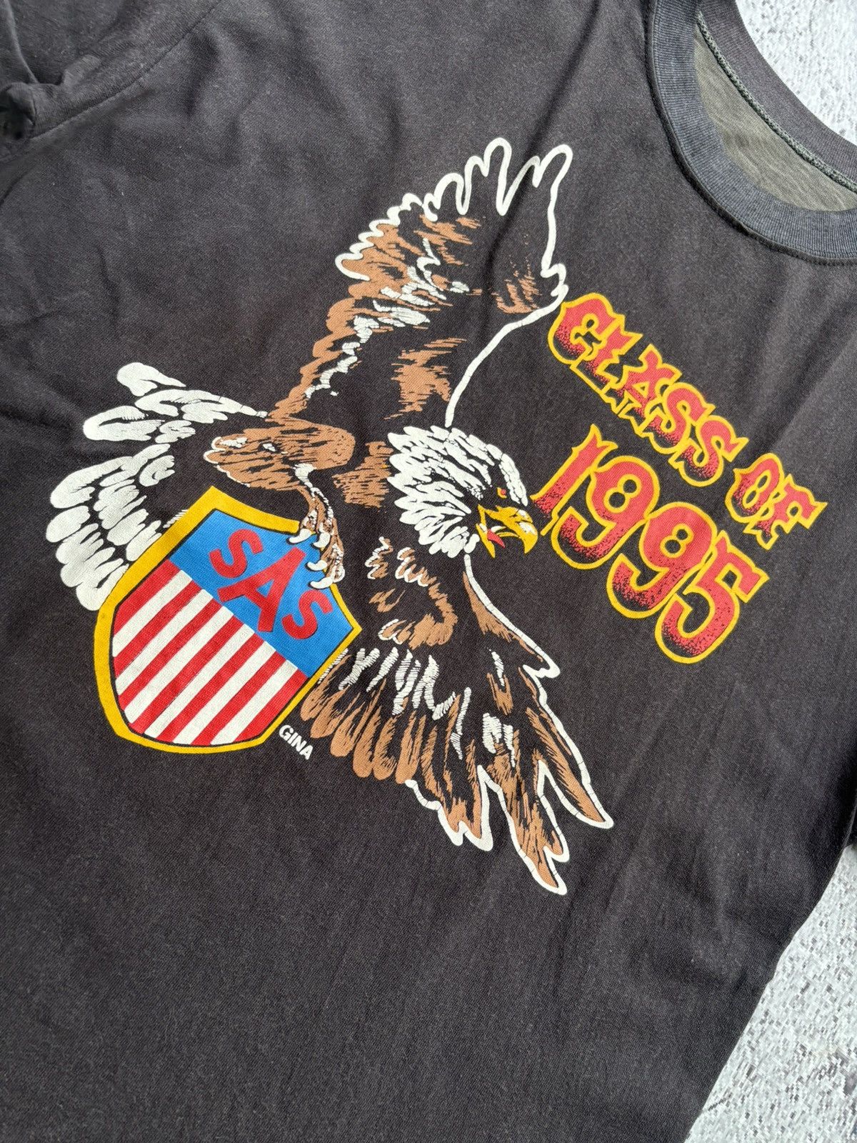 Harley Davidson Vintage 1995 Sas gina Tshirt Size US L / EU 52-54 / 3 - 5 Thumbnail