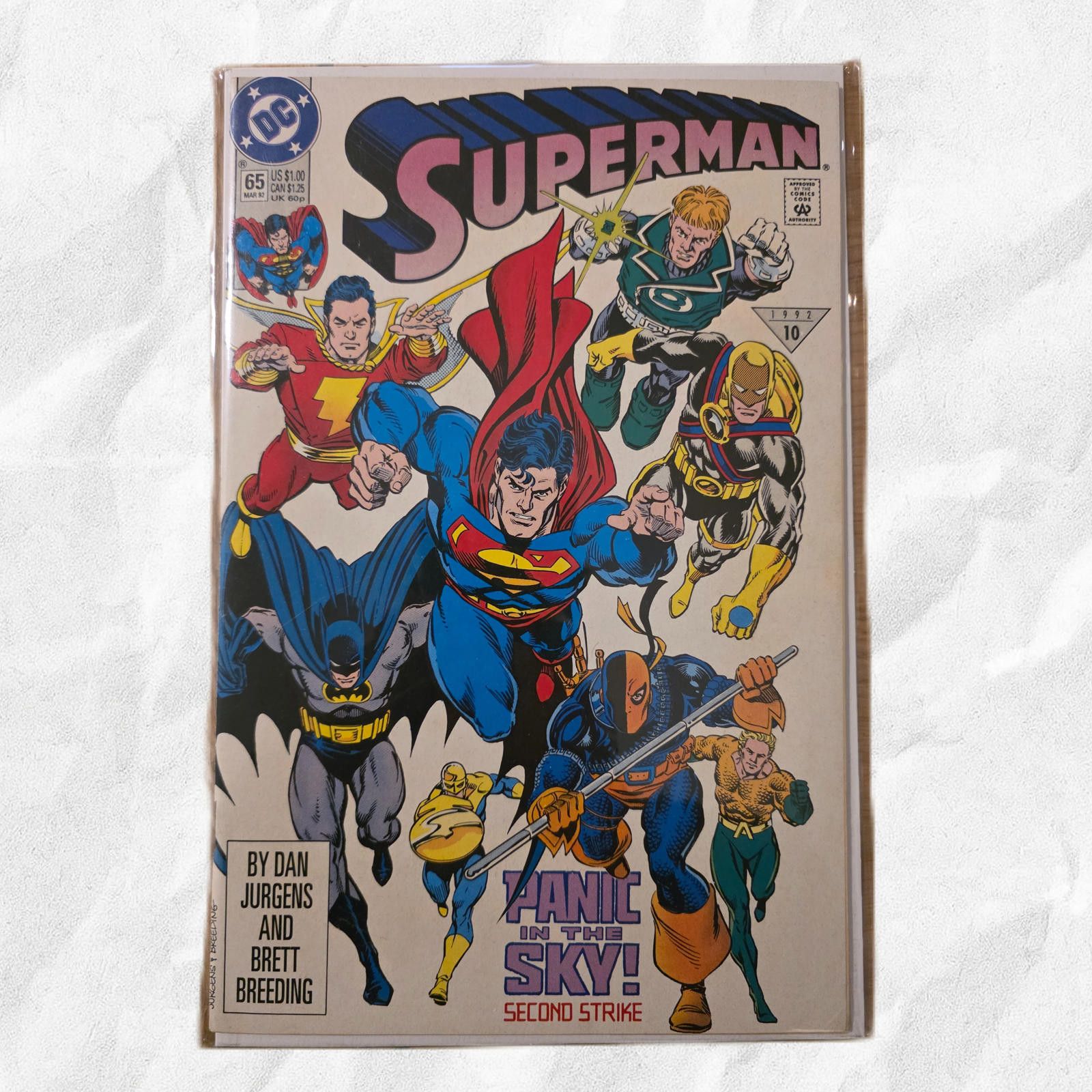 DC Comics Superman #65 1992 VF Panic in the Sky DC Classic Comic (C) Size ONE SIZE - 2 Thumbnail