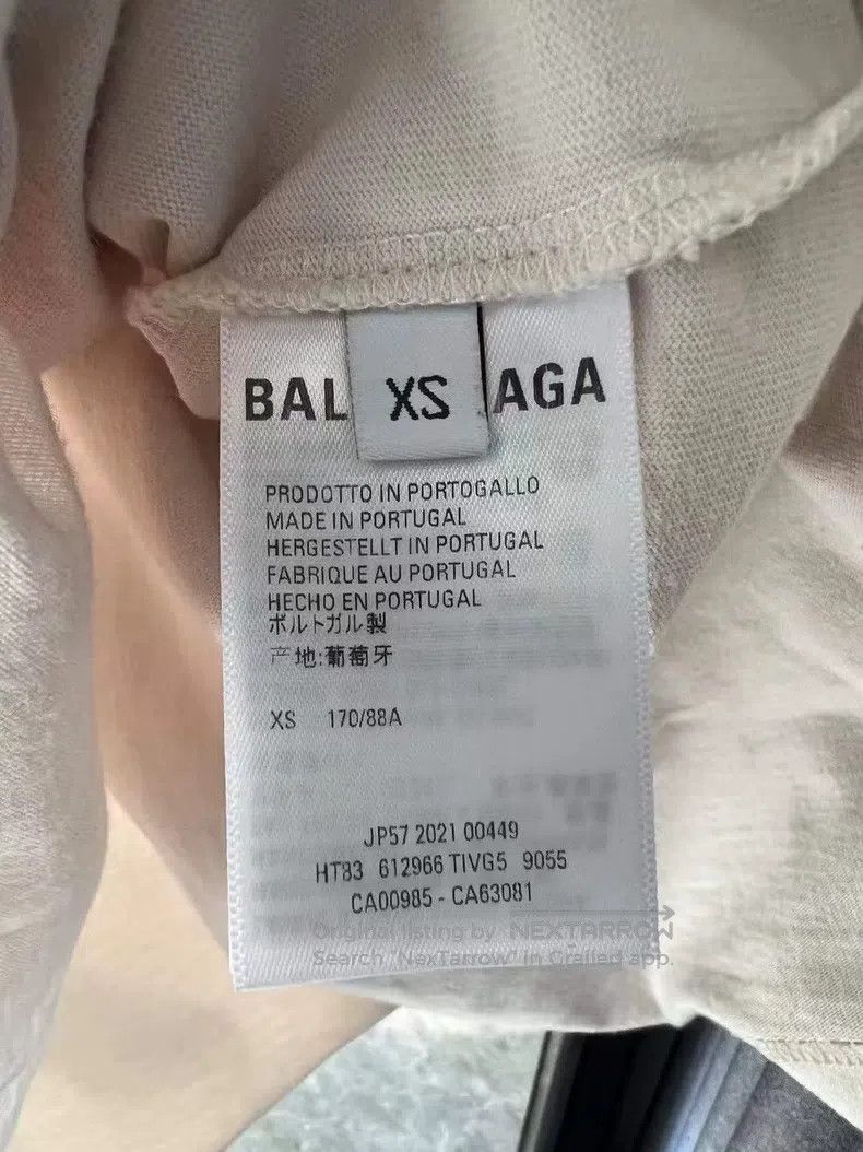 Balenciaga Balenciaga Off-white front and back logo short-sleeved T-s Size US XS / EU 42 / 0 - 4 Thumbnail