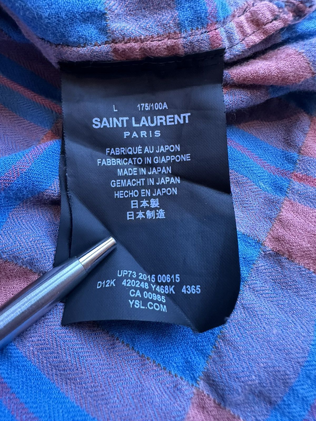 Saint Laurent Paris SS16 Saint Laurent‘ surf sound’ raw hem bleached flannel Size US L / EU 52-54 / 3 - 23 Thumbnail
