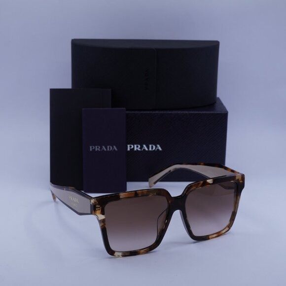 Prada Prada PR24ZSF 07R0A6 Sunglasses Caramel Havana Square Frame Size ONE SIZE - 10 Thumbnail