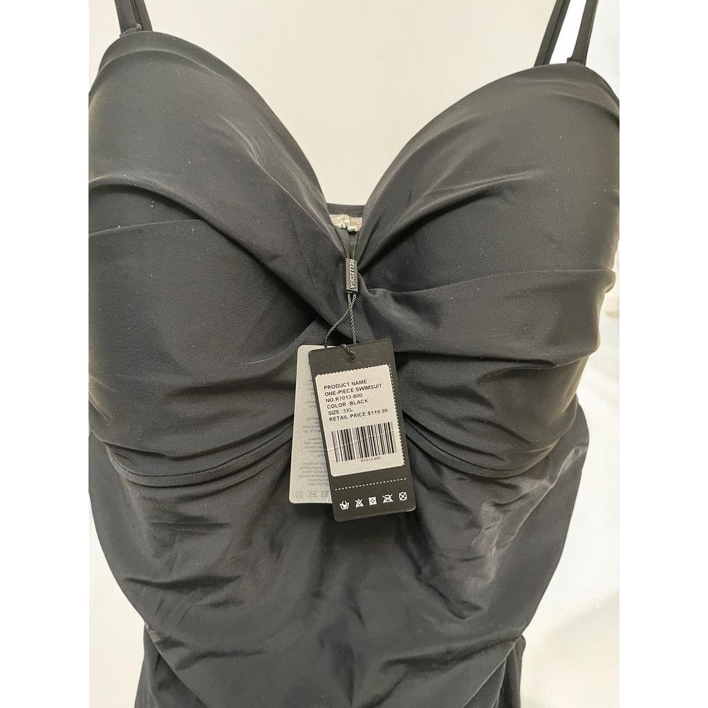 Unknown London RELLECIGA Black 1 Piece Bathing Suit Swimsuit 3XL Swimwear Size 3XL / US 20-22 - 3 Thumbnail