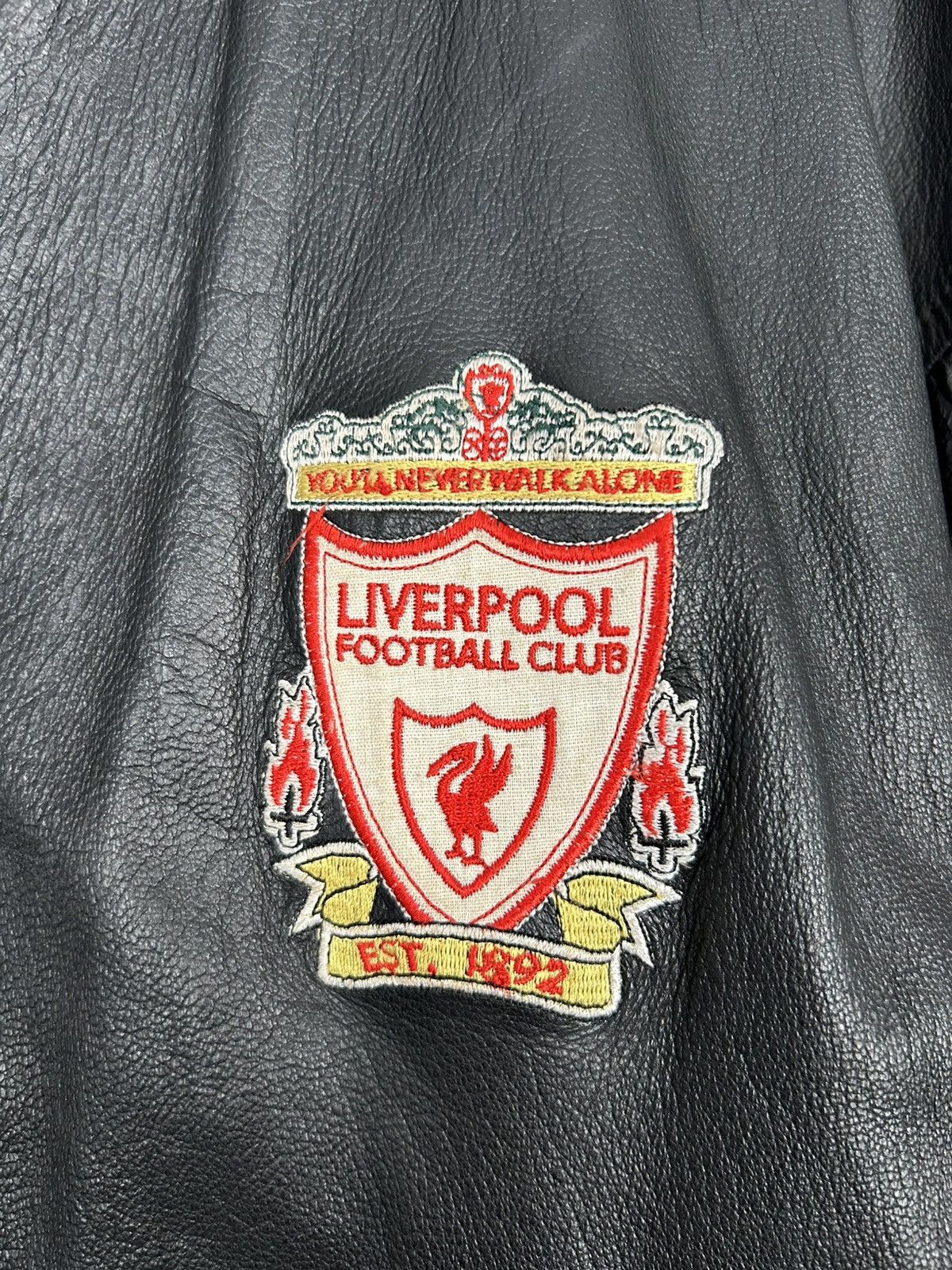 Vintage Vintage Liverpool FC 90s Genuine Leather Jacket Archive Rare Size US XL / EU 56 / 4 - 5 Thumbnail