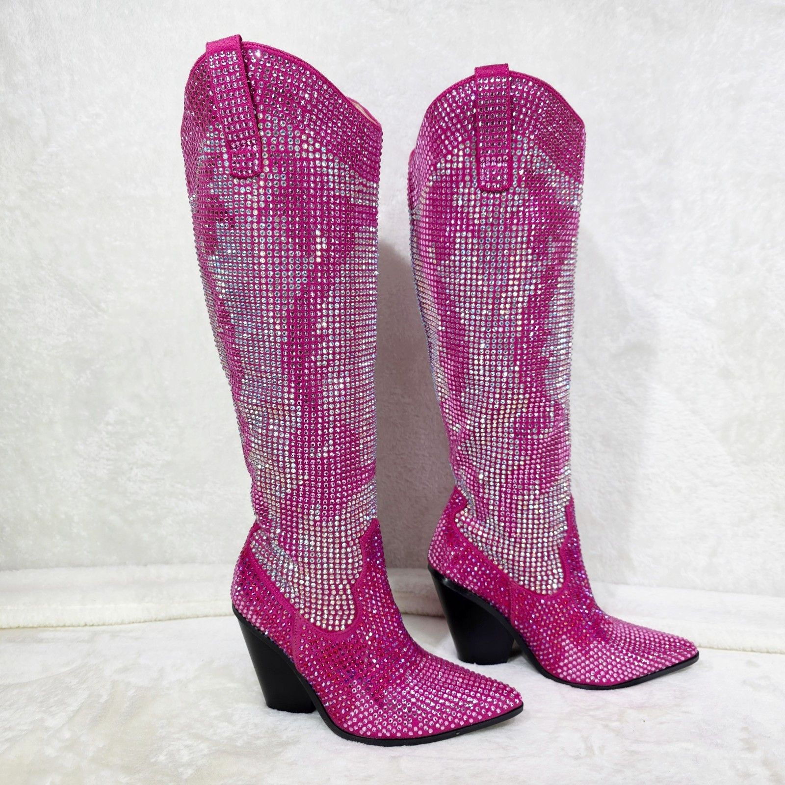 Other Cotton Candy Cowgirl Country Western Glamour Rhinestones Boo Size US 10 / IT 40 - 1 Thumbnail