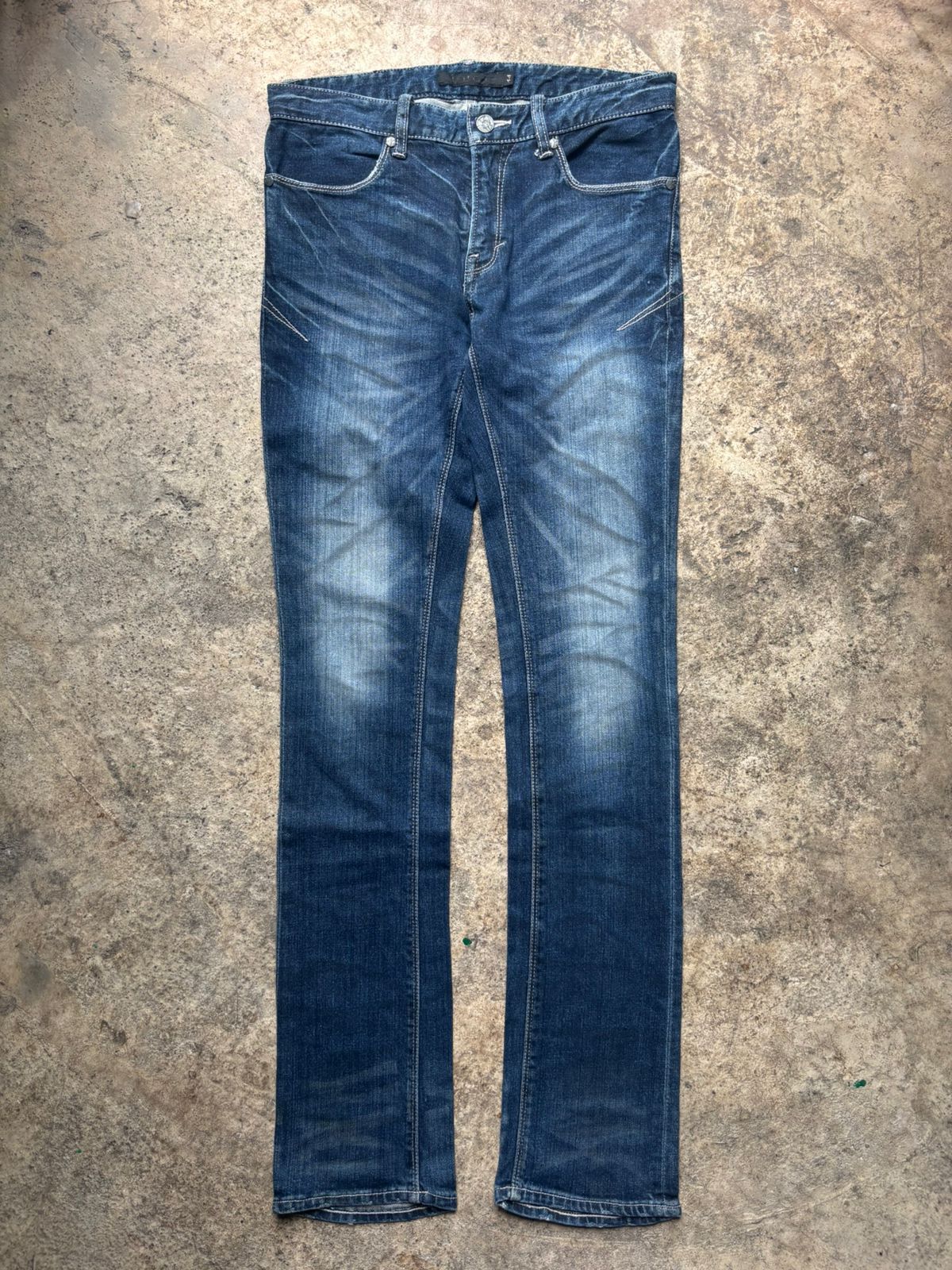 GOSTAR DE FUGA 2000s Gostar De Fuga Claw Marks Washed Jeans Size US 29 - 1 Thumbnail