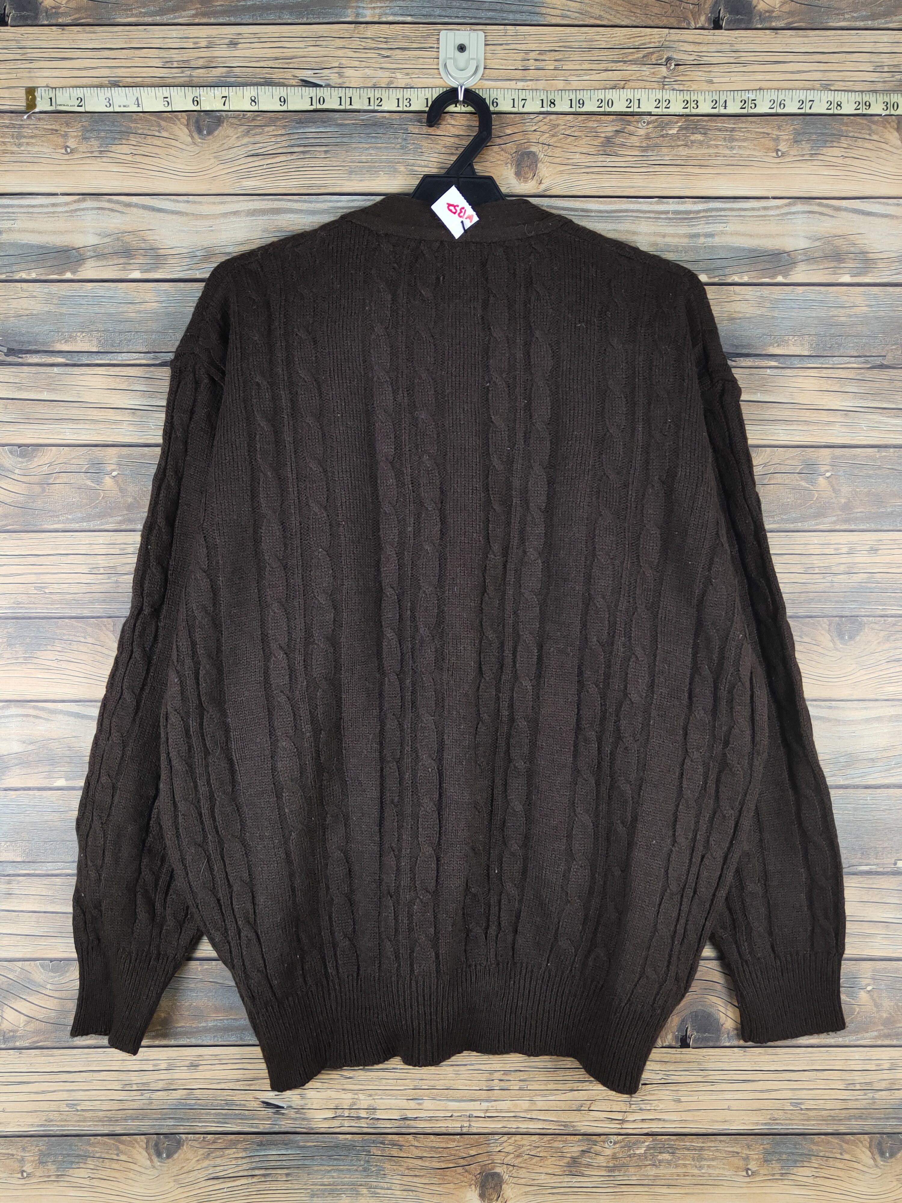 Vintage Japanese Brand Dark Brown knitwear Cardigan #W1352 Size US L / EU 52-54 / 3 - 7 Thumbnail