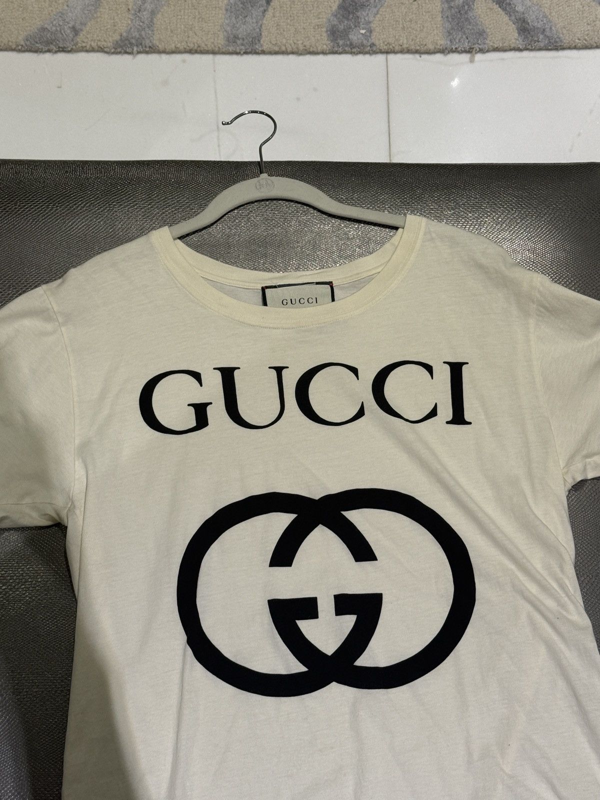Gucci GUCCI GG LOGO T-SHIRT CREAM Size US M / EU 48-50 / 2 - 5 Thumbnail