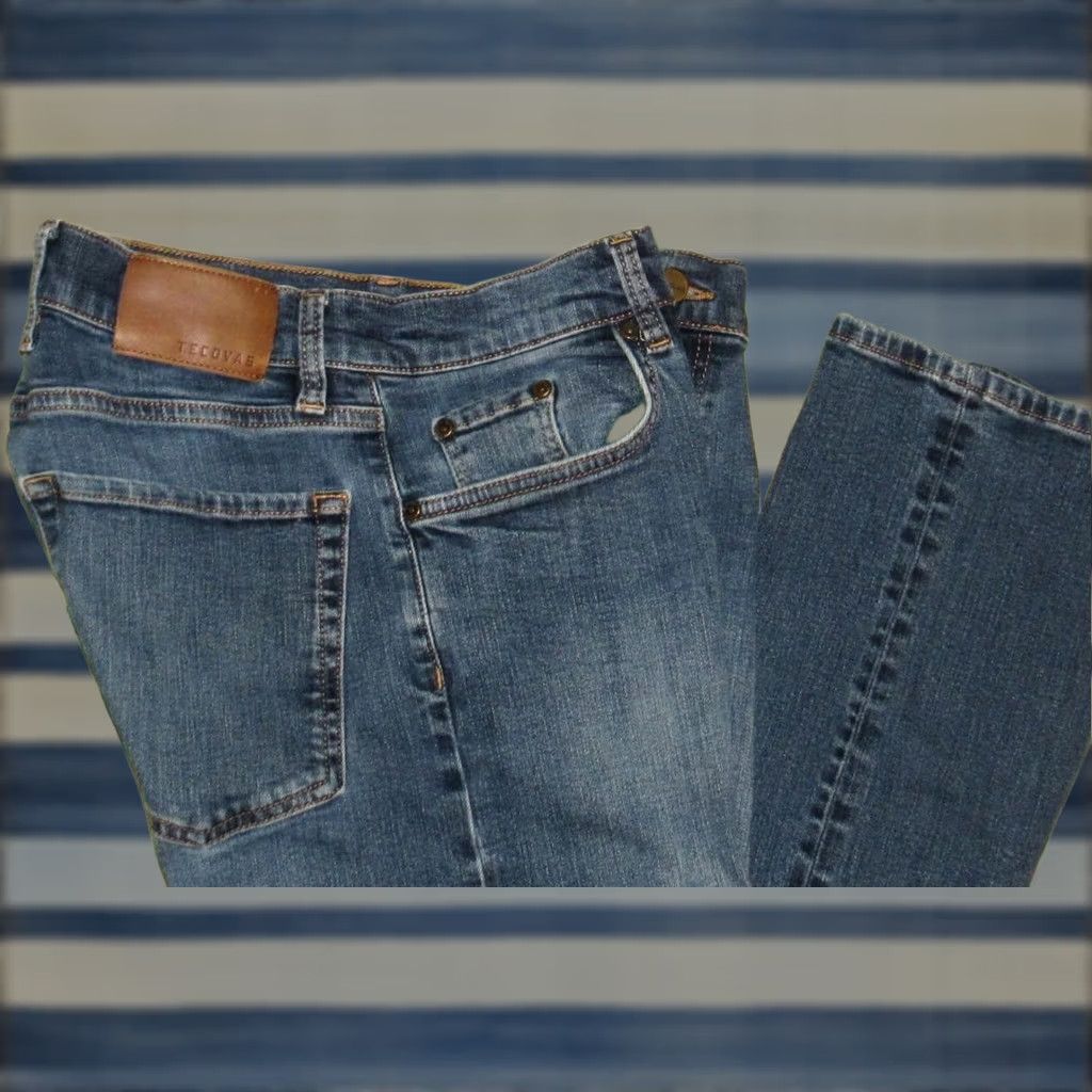 Tecovas TECOVAS Dark Blue Jeans 32 x 30 Denim Slim Fit Denim Jeans Men 32 Inseam 30 Straight Blue 90s (if applicable) Mens Size US 32 / EU 48 - 1 Thumbnail