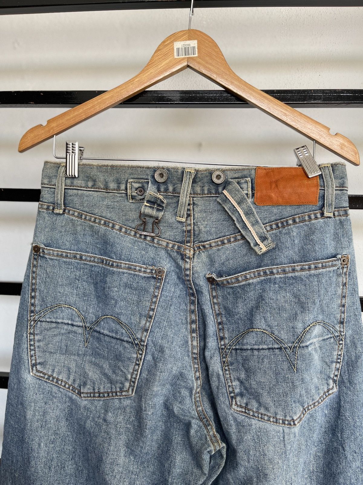 If Six Was Nine × Japan Blue × Le Grande Bleu (L.G.B.) Vintage Selvedge Distressed Blue Way Denim Size US 30 / EU 46 - 7 Thumbnail