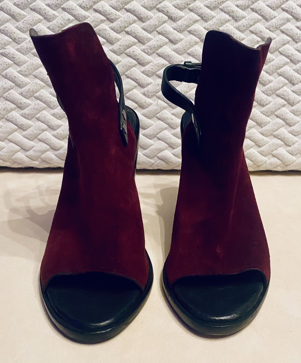 Rag & Bone Rag & Bone 🇮🇹 Suede Peep Toe Ankle Strap Heel Wyatt Sandals 7 Size US 7 / IT 37 - 5 Thumbnail