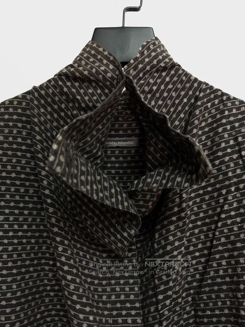 Issey Miyake Issey Miyake Pocket Collar Logo Silk Shirt Size L / US 10 / IT 46 - 6 Thumbnail