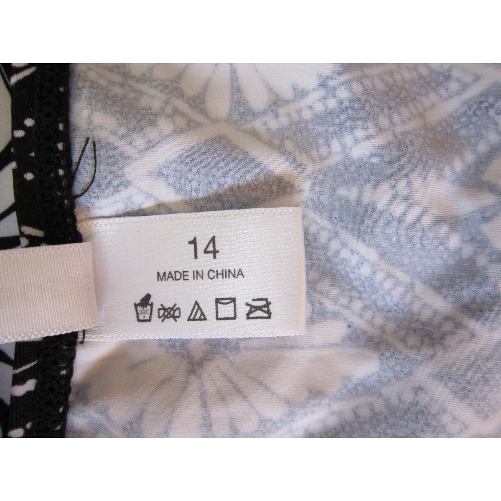 Swims St Johns Bay Black White Floral Paisley Halter Swim Tankini Top 14 Womens Swimsuit Size XL / US 12-14 / IT 48-50 - 5 Thumbnail