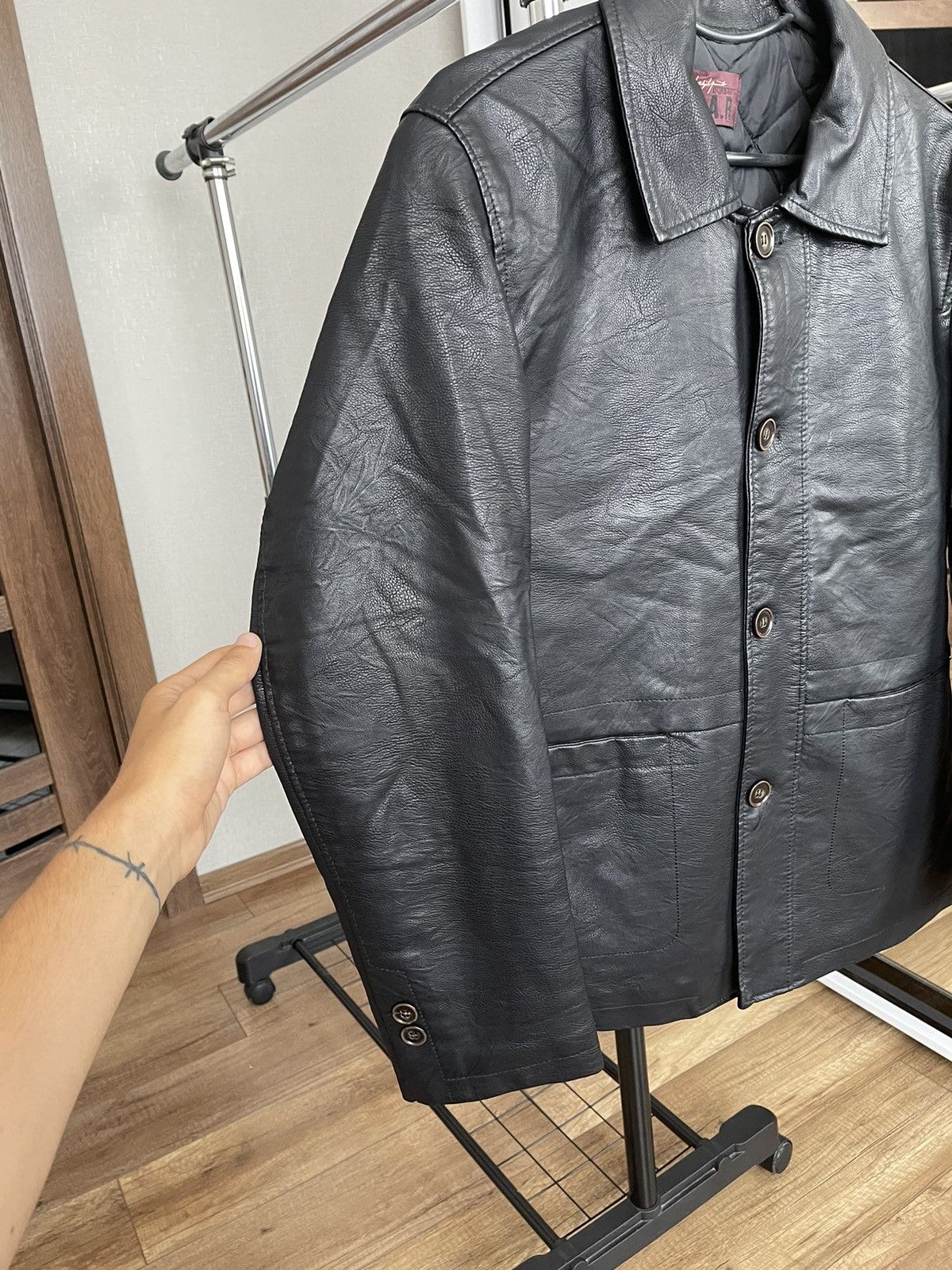 Japanese Brand A.A.R Yohji Yamamoto Vintage Leather Jacket Japan 90s Size US L / EU 52-54 / 3 - 6 Thumbnail