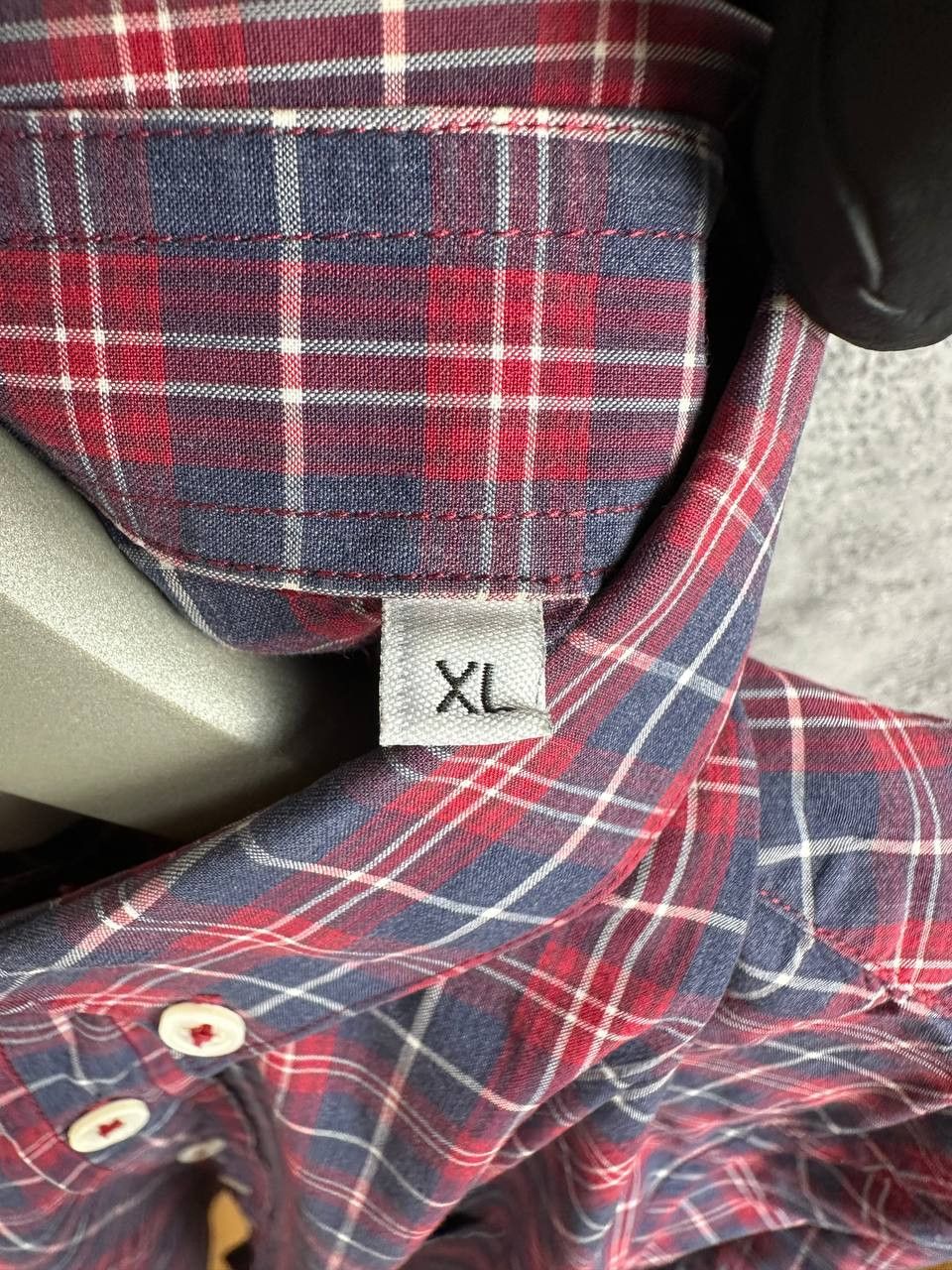 Sandro Sandro Paris Check Button-Down Button Shirt Slim Fit LS Size US XL / EU 56 / 4 - 13 Thumbnail