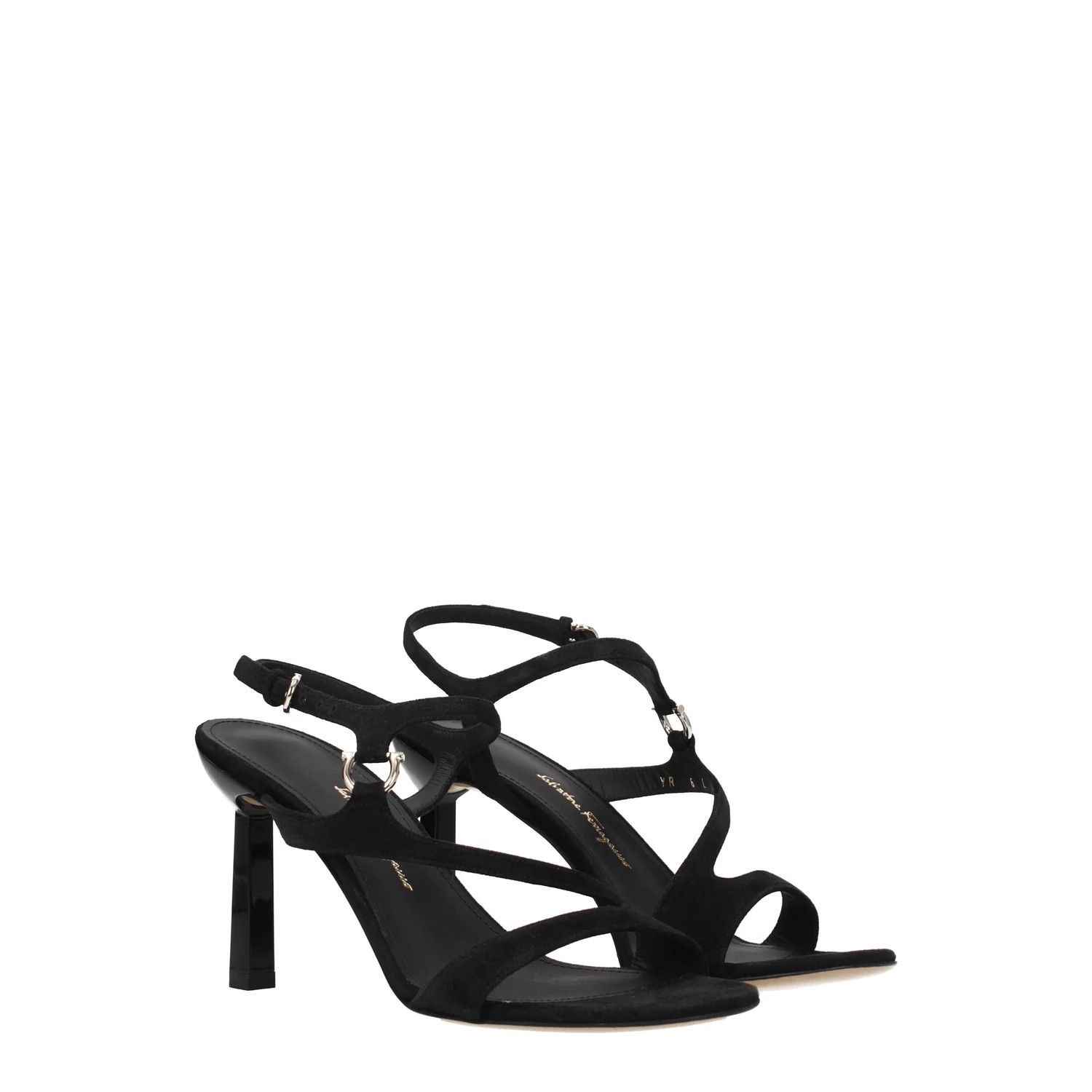 Salvatore Ferragamo ob1o1e1224 Suede Sandals in Black Size US 6.5 / IT 36.5 - 2 Thumbnail